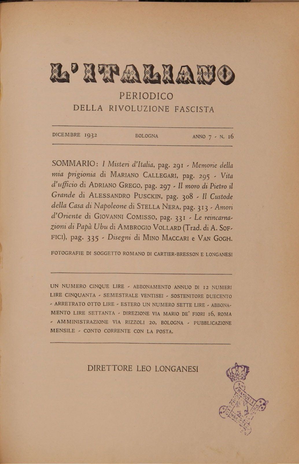 L'Italiano -  7 (1932), n. 16, pp. 308-311